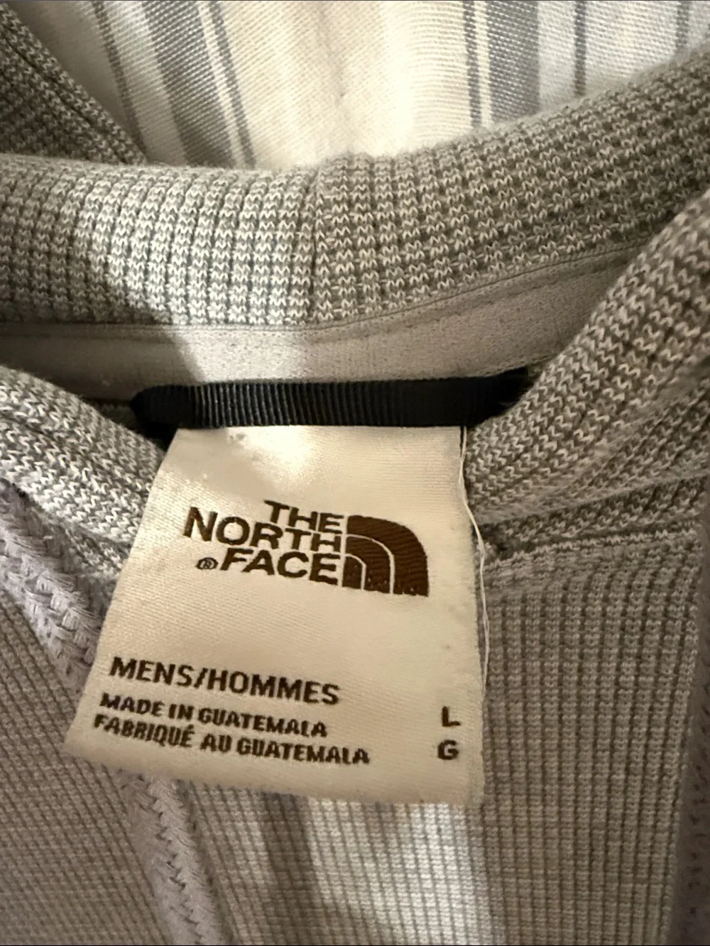 The North Face Light Gray Hooded Pullover Sweatshirt